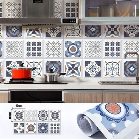 (40x200cm-couleur02)Papier Peint de carrelage auto-adhésif 40 x 200 cm PVC Style Moderne Stickers Autocollant Muraux Étanche Décoration (1/3)