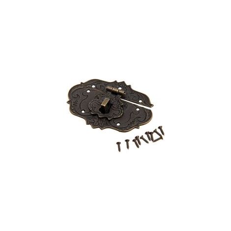 75 x 56 mm Loquet Serrure Vintage Antique Moraillon Fermoirs en Fer Bronze Antique Verrous pour Décoratifs Cabinet Armoire Boîte à Bijoux Boîte Cadeau Caisses Coulissantes avec vis