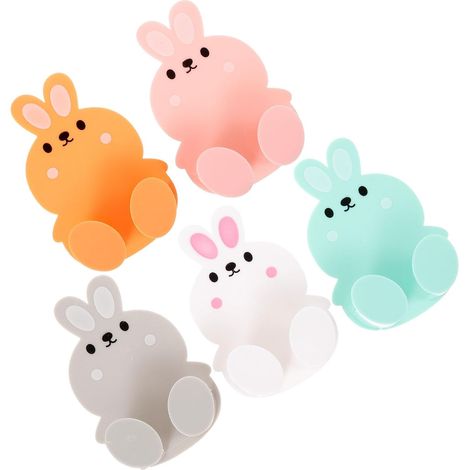 Lot de 5 Crochets de Prise Électrique Adhésifs Muraux en Abs, Support de Câble sans Perçage, Organiseur Pratique pour Chargeurs, Gain de Place pour Maison et Bureau (1/5)