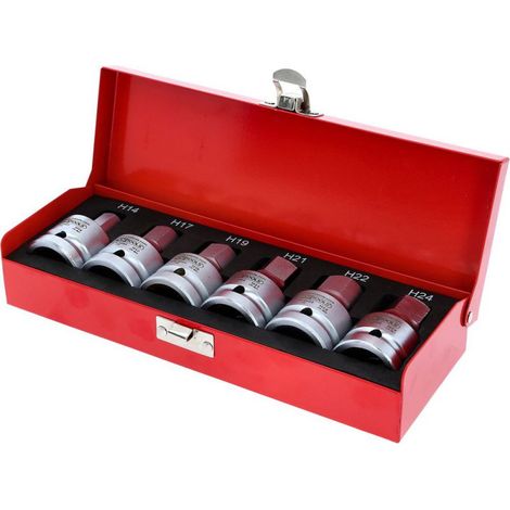 KS Tools 3/4 Kraft-Bit-Stecknuss-Satz, 6-tlg., 14-24 mm