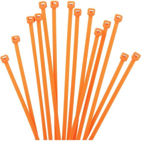 Kabelbinder 1000 Stück 200mm 2,5mm 8,1kg UV 200mm x 2.5 mm Orange (1/5)