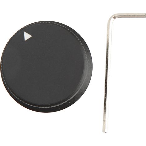 Jeu de boutons de guitare noirs avec clé, forme chapeau, robuste et antichute, kit de commande pour guitare électrique. (1/5)