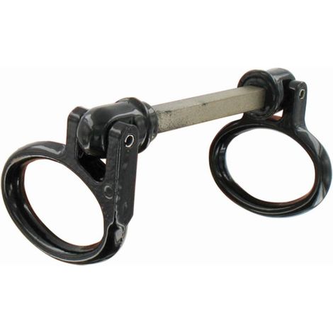 TIRARD doppio anello quadrato incernierato 7 in acciaio per anta mobile - Spessore max 7,5 mm - CE612005
