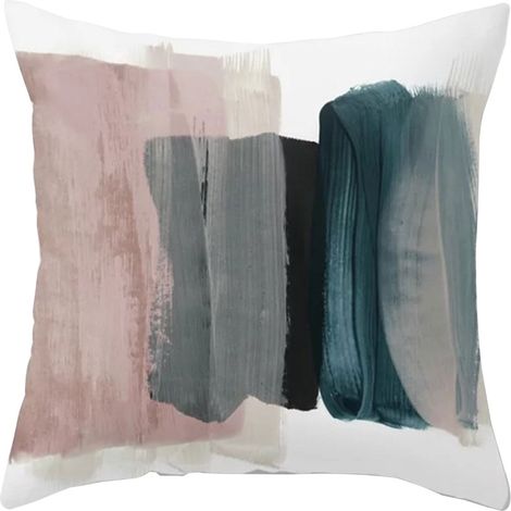 Taie D Oreiller - Geometrique Abstrait - Polyester - Pour Canape Et Lit - 45 X 45 Cm - 1 Unite (1/4)