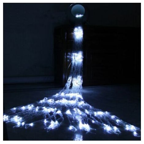 Guirlandes lumineusesCascade LED Guirlande Lumineuse Débit D'eau Effet Neige Rideau Fée Guirlande Lumineuse Suspendue Scintillant Débit D'eau Lumière pour Lampe Décor (3  3m, 320leds, Blanc Froid)  Ci