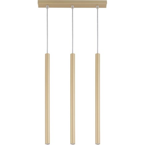 Suspension moderne triple dorée Sopel 3xG9 Sigma 80 cm (1/2)