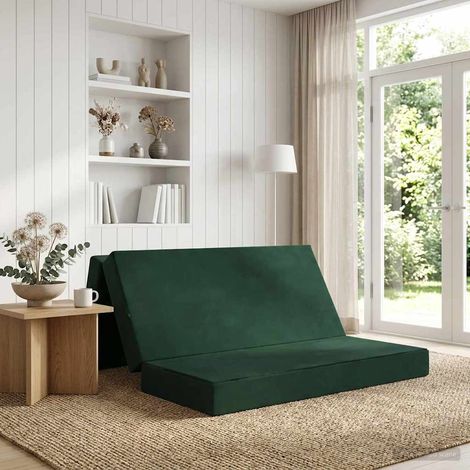 Sofá Cama Plegable 160 x 67 x 45 cm Verde oscuro