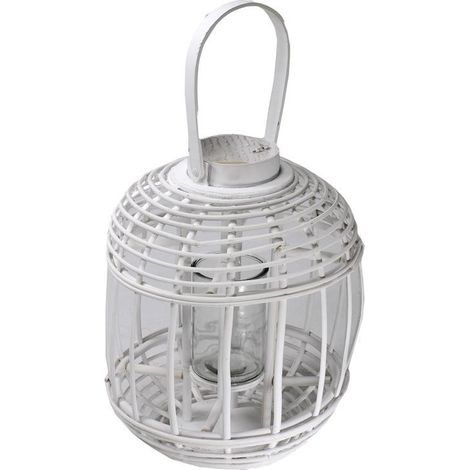 Lanterna vimini bianco