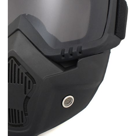 Lunettes de moto avec visière et protection oculaire anti-vent pour conduite extérieure, verres gris