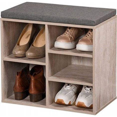 Kesper Mueble zapatero con asiento marrón 58 cm
