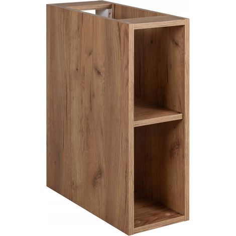 Rodan Badregal 20 cm, Braun Matt, 46 x 20 x 60,7 cm, schmales Badezimmerregal, feuchtraumgeeignet, Wandregal für Badmöbel Serie