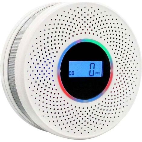 Détecteur de fumée et monoxyde de carbone 2-en-1 – Sans fil, autonome – Pour maison et appartement (1/4)