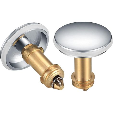 Bouchon universel pour évier - Lot de 2, 3,5 cm - Bride anti-obstruction pour lavabo et baignoire (1/4)