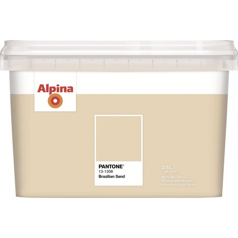 Alpina Wandfarbe Pantone matt brazilian sand 2,5 L Wandfarbe (1/3)