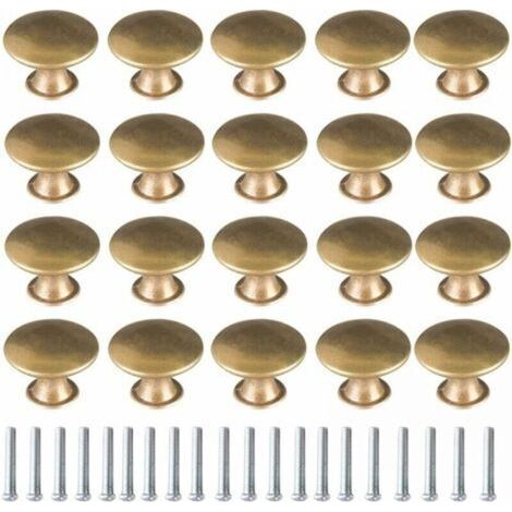 20 Vintage Brass Cabinet Knobs, Drawer Door Handles, Furniture Handles, Vintage Furniture Pulls, Drawer Pulls, Wardrobe, Kitchen Cabinet Handles, FLITI (1/4)