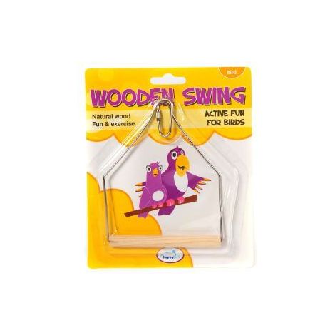 Happy Pet Wooden Bird Swing 16cm - 42730
