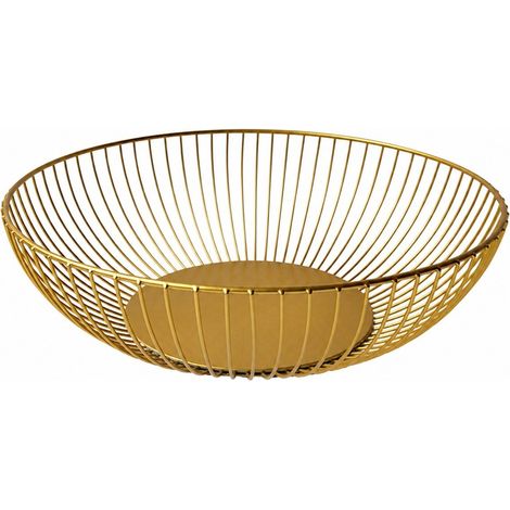 Corbeille à fruits en fer doré, coupe à fruits en métal pour table, décoration de cuisine