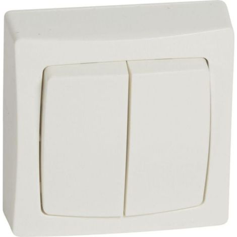 Double va-et-vient Appareillage saillie complet - blanc - LEGRAND