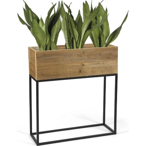 ANDREA HOUSE AX21017 Macetero Madera Reciclado 55x21x60,5 cm - ref: AX21017 (1/2)