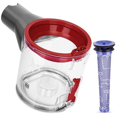 Poubelle Conteneur Réservoir pour Dyson V8 V7 SV10 SV11 Filtre Bac à Poussière Cuve Pièces Détachées Accessoires Conteneur Filtrante Rechange N°de pièce 967699-01 (1/5)