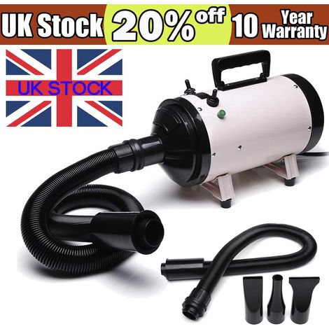 Pet Hair Dryer Dog Cat Animal Fur Heater Hairdryer Grooming Blaster Low Noise UK