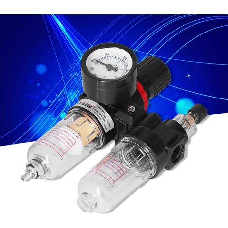 AFC2000 Druckluftprozessor, Luftfilter, Druckregler, automatischer Ablauf, Öl-Wasser-Abscheider mit Anschluss (1/5)