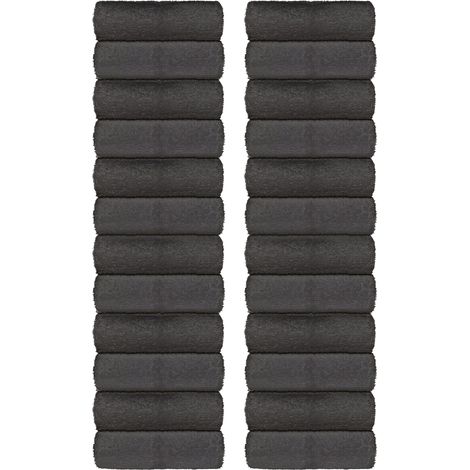 Set Asciugamani Bagno 100% Cotone Super Assorbenti Telo Doccia Spugna Professionali Salvietta Lavetta Viso Asciugamano Salviette Teli Asciugamano Ospite Qualità Hotel Lavette 24 Salviette viso - Grigi