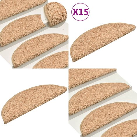 Treppenmatten 15 Stk. Golden 56x17x3 cm - Treppenmatte - Treppenmatten - Home & Living