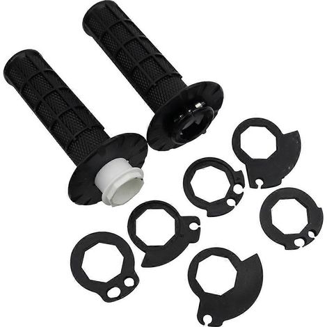 Poignées de guidon universelles pour moto avec système de fixation par came, noires -- (1/5)