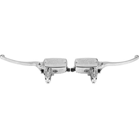 Pompe Hydraulique Cylindre Master Brake Clutch Universel pour Motocyclette avec Potences 7/8in [2 unités CNC Aluminium Argent] (1/5)