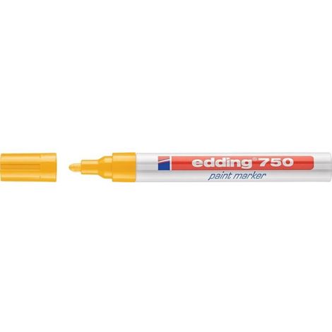 Marqueur peinture pointe ogive, référence 750, diamètre pointe 2-4 mm, coloris jaune - (1/3)