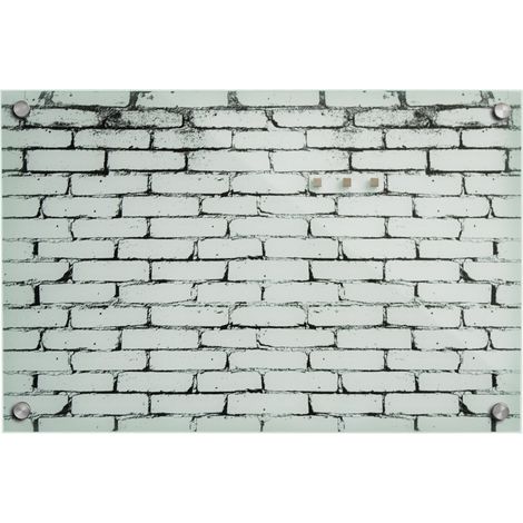 Design-Glas-Memoboard Brick 20 x 60 cm