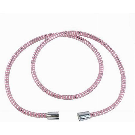 Trade Shop - Reemplazo De Ducha De Tubo De Raíz Flexible 1.8 Mt Rack De Pvc Recubrimiento Rosa 87294 -