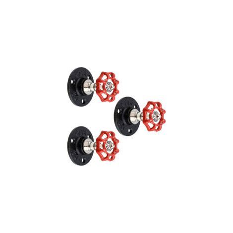 Set mit 3 Wandhaken im Vintage-Industriestil – Design aus Eisenrohr (1/5)