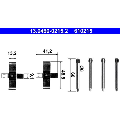 Kit d'accessoires, plaquette de frein à disque ATE 13.0460-0215.2 MERCEDES-BENZ