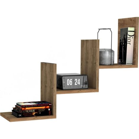 Mensola da parete, mensola portaoggetti Shelf Noce (1/4)