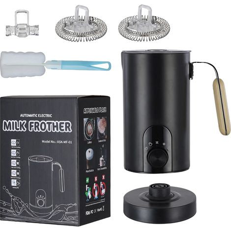 Milchaufschäumer, 5-in-1 Funktionalität, geräuschloser Betrieb, schwarz, 590ML, EU (1/2)