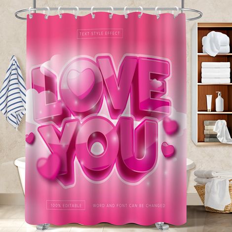 Rideau de douche imperméable en polyester 180x180 antifongique bâche polyester douche pour salle de bain avec douche à l’italienne (1/5)