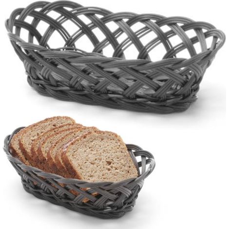 Cestino contenitore per frutta e verdura, intrecciato, ovale, 225x130x55 mm - Hendi 426234 (1/4)