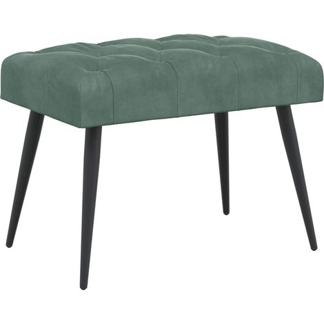 Bench with Button Tufted Sea Green 60 x 40 x 45 cm Velvet vidaXL