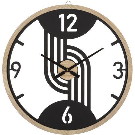 Wanduhr mit Clips, Ø 60 cm x 2,5 (1/4)