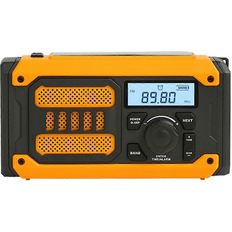 Radio d'urgence solaire rechargeable, mini radio FM/AM à manivelle (1/5)