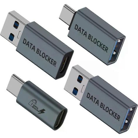 USB-Datenblocker – Anti-Hacking-Schutz – Nur-Laden – Praktischer Datensynchronisierungsblocker – USB-Schutz für unterwegs – Schutz vor Datenschutzlecks (1/4)