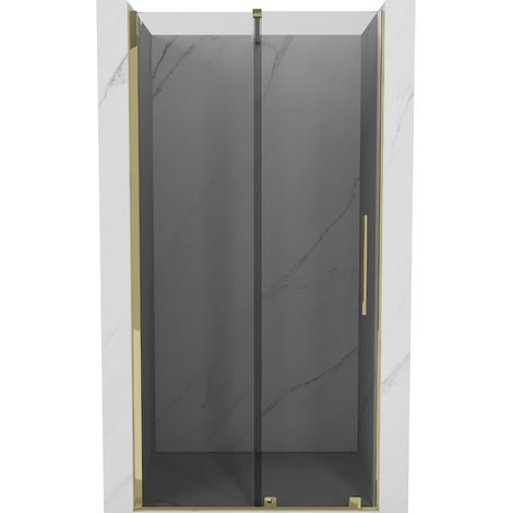 Mexen Velar portes de douche coulissantes 110 cm, graphite, or - 871-110-000-41-50 (1/5)