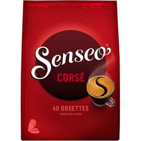 Pack de 40 dosettes expresso corsé – Capsules café 100% arabica – Pour cafetière à dosettes Senseo – Goût intense et crémeux