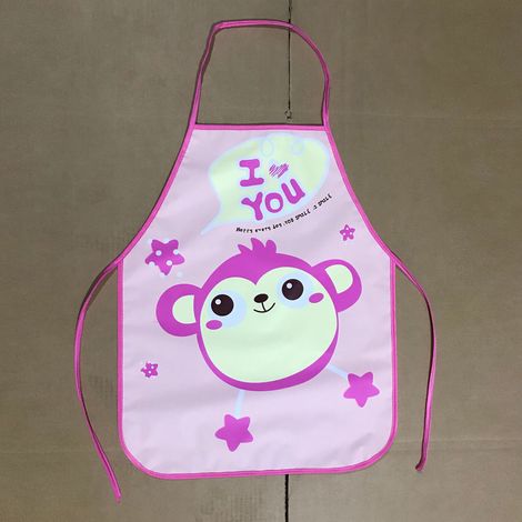 Kinderschürze zum Kochen, Malen und für Hausarbeiten, wasserdicht, ärmellos, rosa. (1/5)