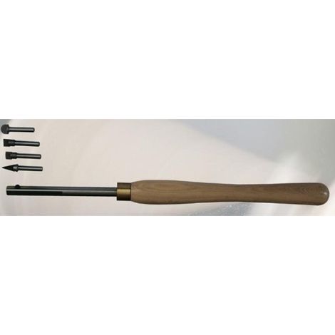 Leman – Gouge de tournage à 4 têtes amovibles carbure – Manche 300 mm – Longueur totale 470 mm – Pour bois dur et teck