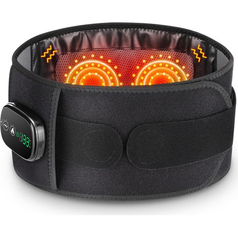 Ceinture de massage chauffante à lumière rouge, appareil de thérapie de massage par vibrations, ceinture de compression chaude à lumière rouge (1/4)