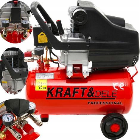 ÖLKOMPRESSOR 24L 230V 8BAR 205L/MIN KRAFT NEUES MODELL QUALITÄT