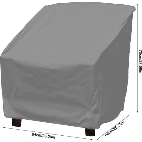 Wasserdichte und staubdichte Schutzhülle für Gartenmöbel (Sessel, Sofa) – Schutz für Terrasse und Garten – Grau (1/5)
